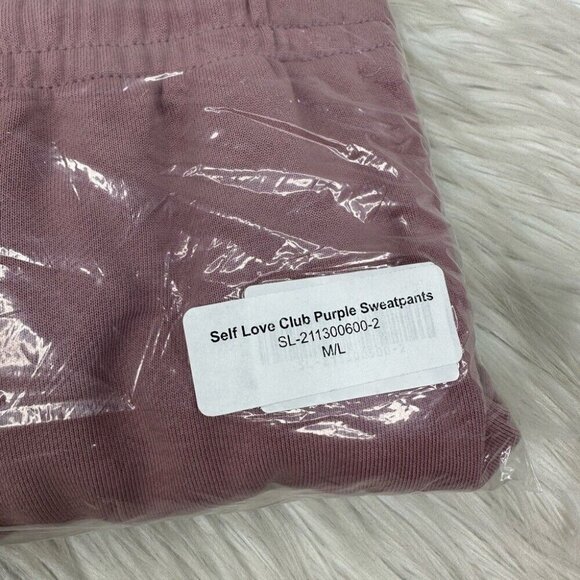 Mayfair NWT Purple S.L.C Self Love Club Athleisure Jogger Sweatpants M-L/W29/L30 - Picture 10 of 11